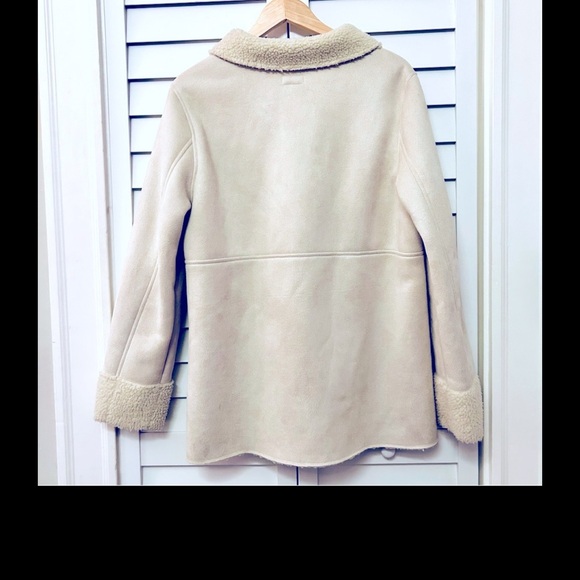 Mother Timber Cuffed Faux Suede/Sherpa Jacket in color:Somewhere Out There Sz L - Picture 11 of 14